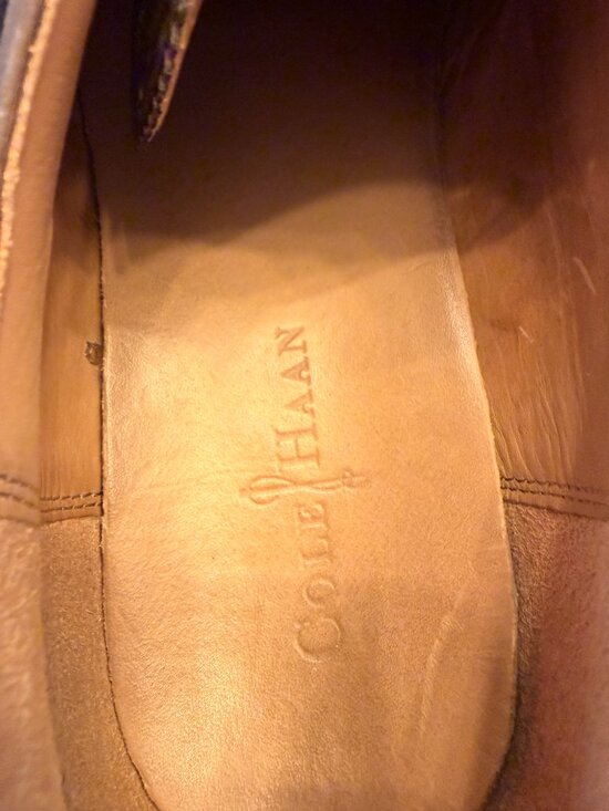 Cole Haan LunarGrand Long Wingtip Oxford Brown Leather Blue Sole Men’s 11.5
